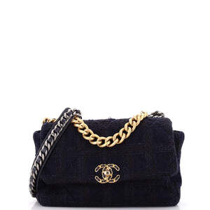 Chanel Large 19 Flap Bag Quilted Tweed